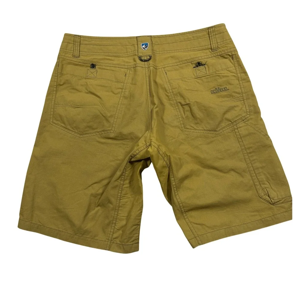 Kuhl Radikl Shorts Men 34 Mustard Yellow Hiking Outdoor Cargo Style 5068